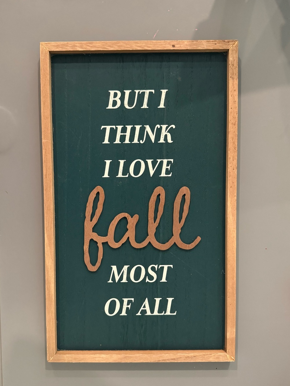 Rustic Fall Seasonal Wall Decor- Rich Wooden Framed 3D Letter Sign